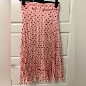 Ann Taylor Floral Smocked Pleated Skirt